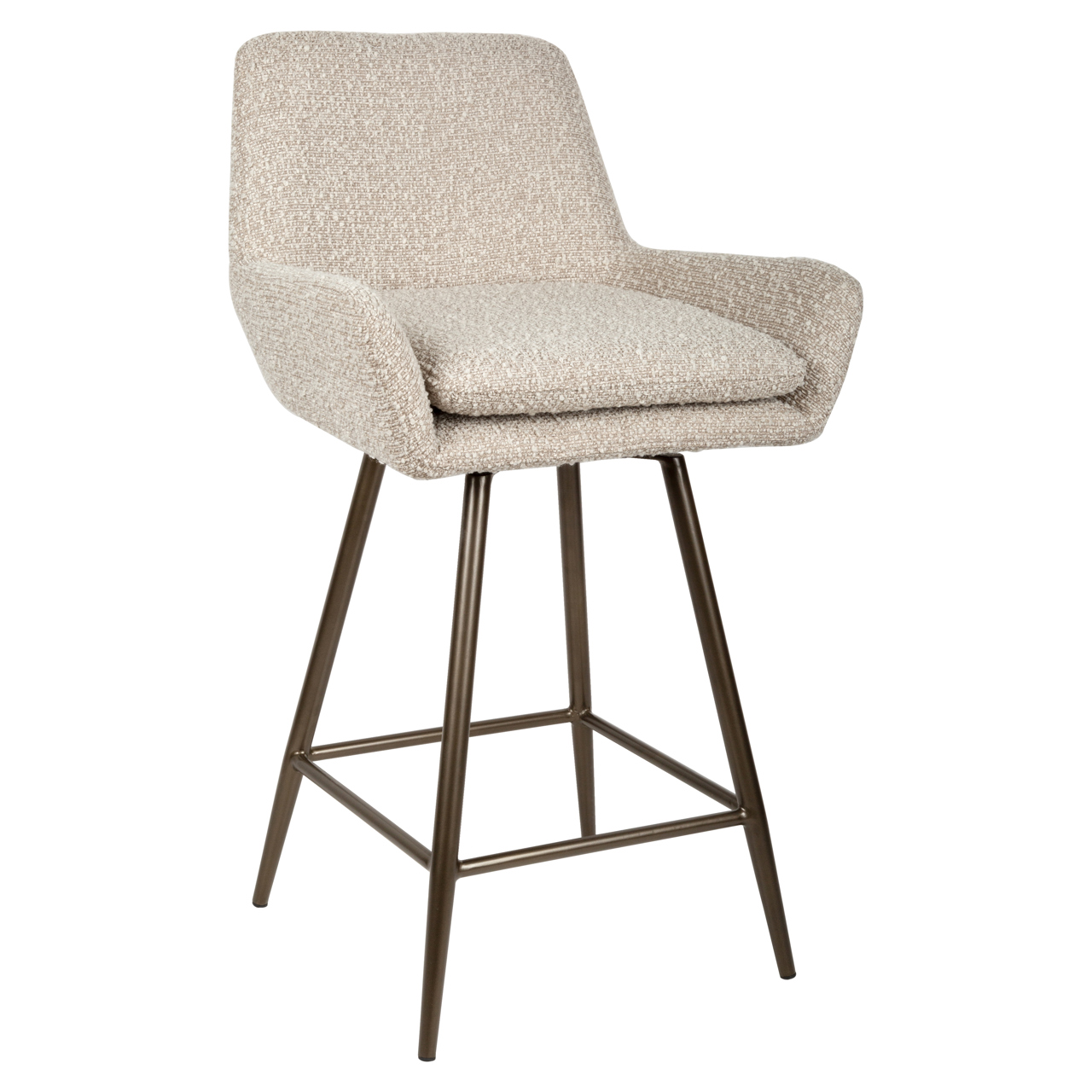 Thekenstuhl Linsey natural chunky drehbar (Set aus 2) - Richmond Interiors