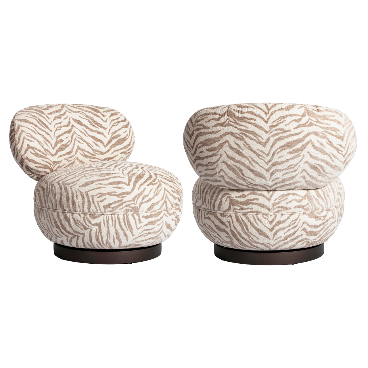 Lounge Stuhl Jace beige tiger drehbar - Richmond Interiors