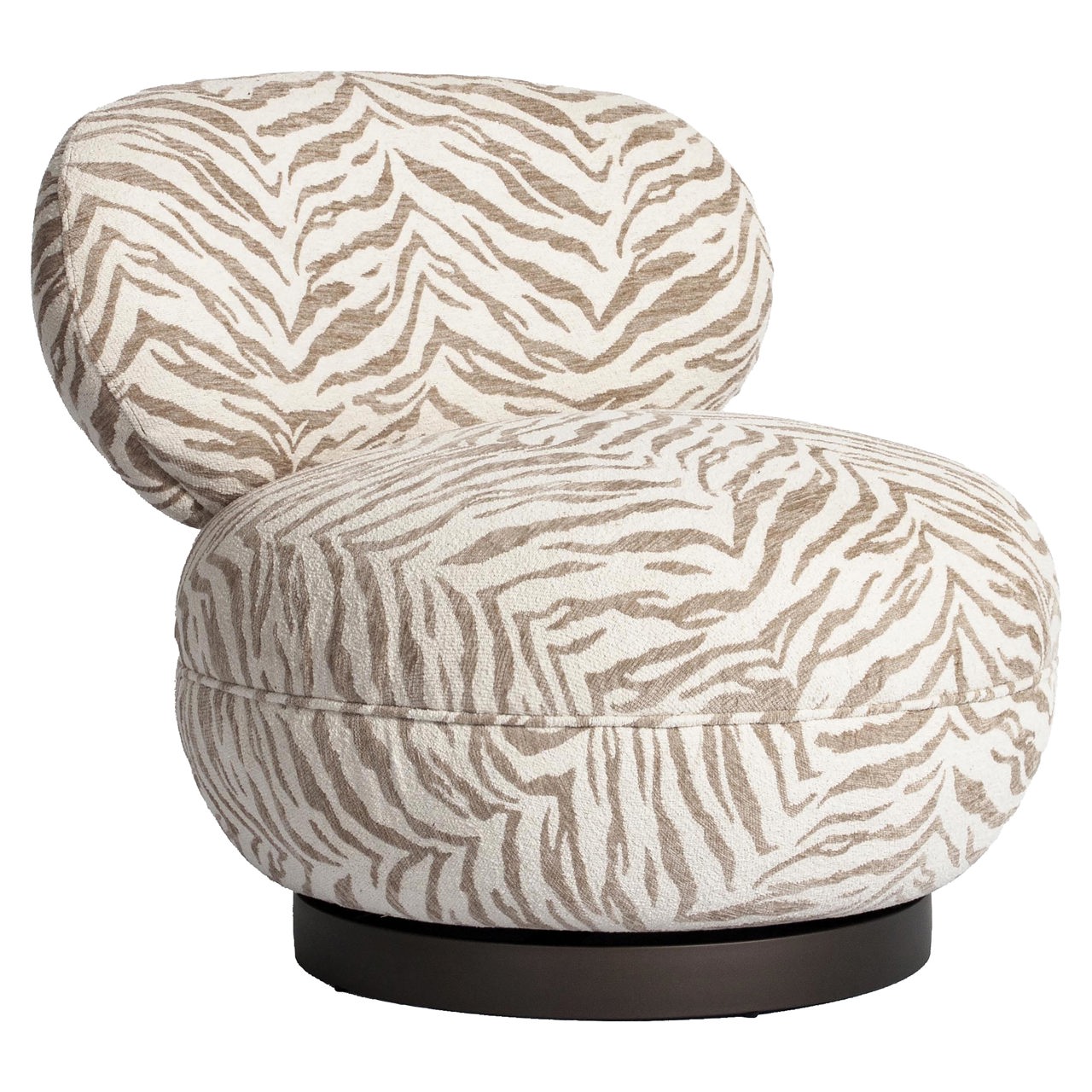 Lounge Stuhl Jace beige tiger drehbar - Richmond Interiors
