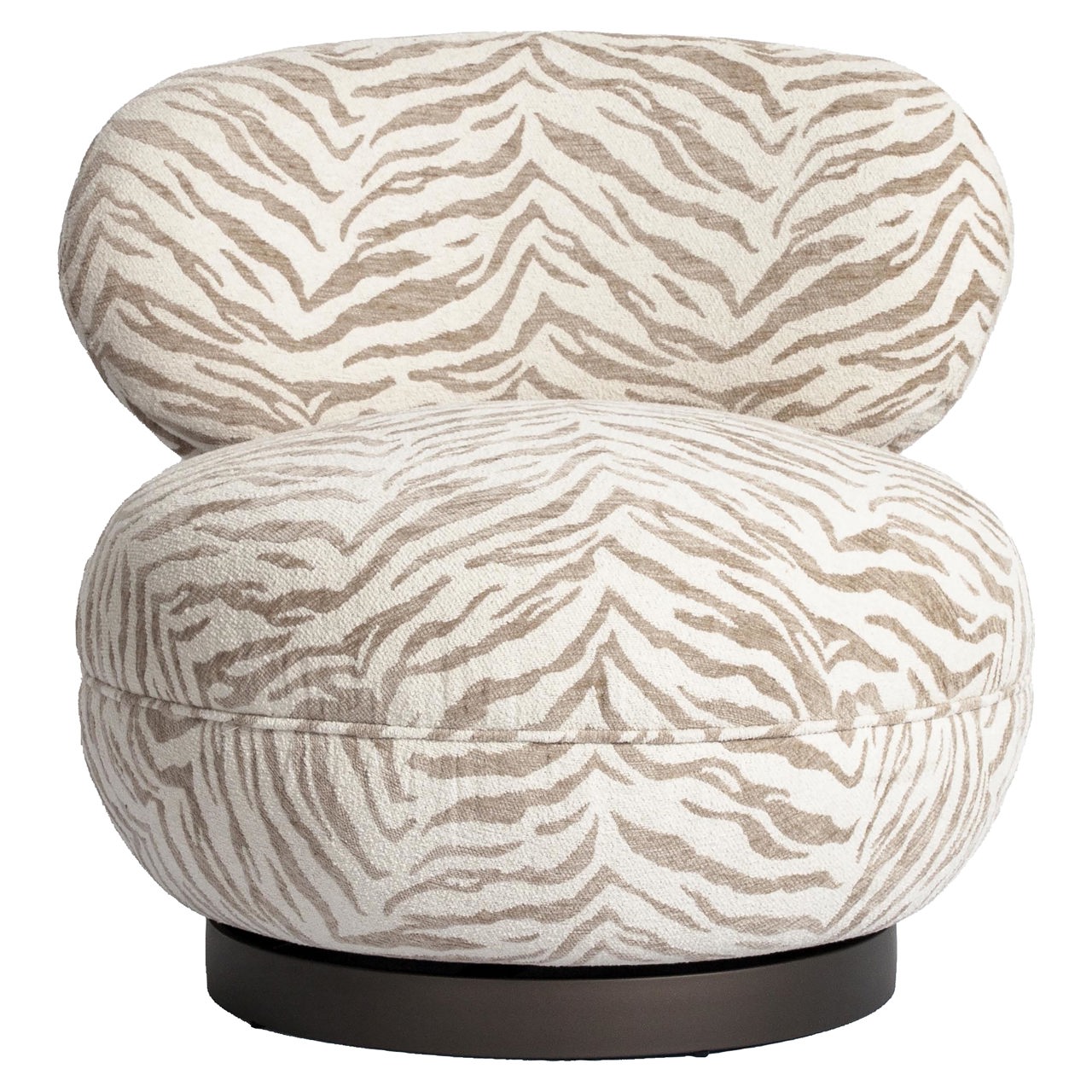 Lounge Stuhl Jace beige tiger drehbar - Richmond Interiors