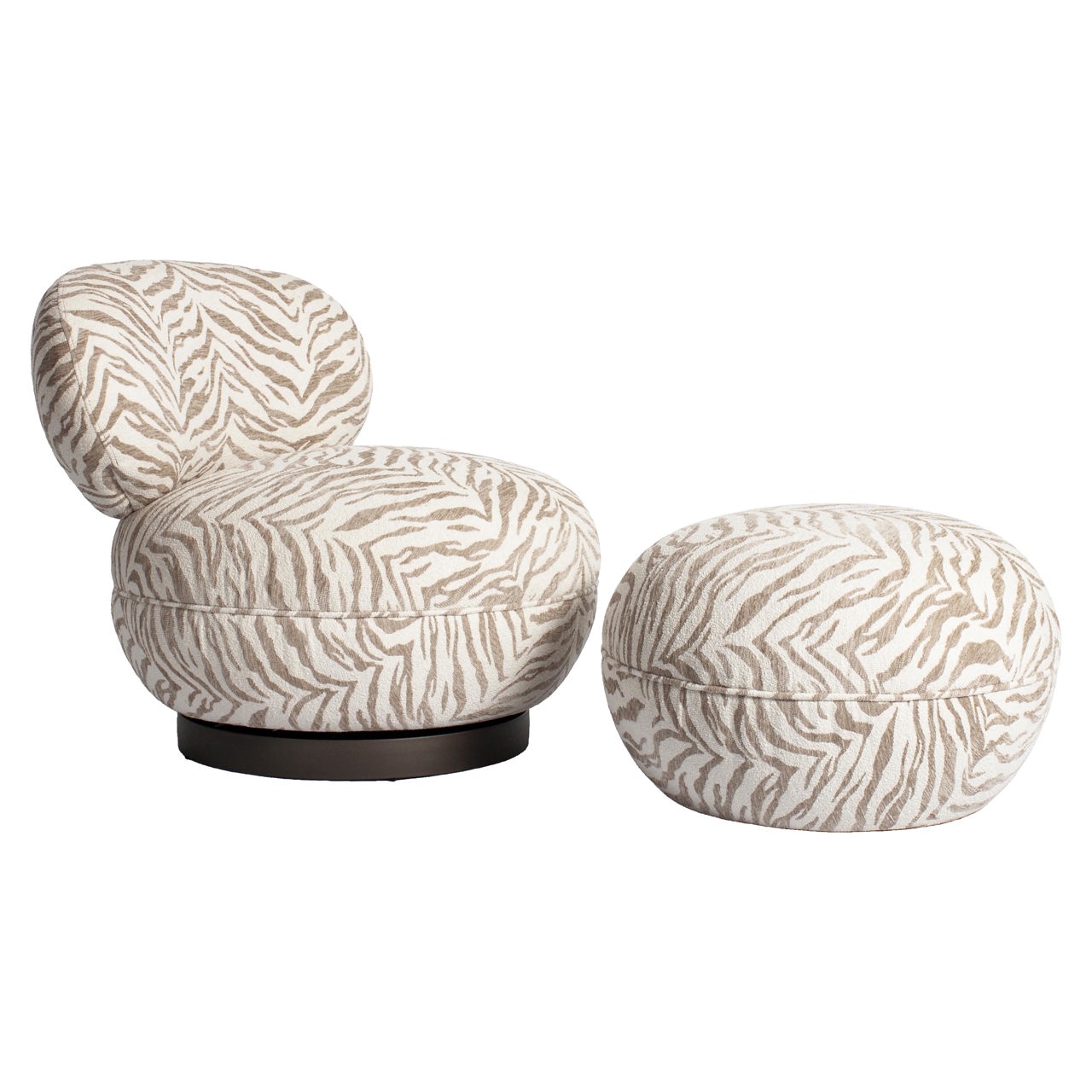 Hocker & Fußbank Jace beige tiger - Richmond Interiors