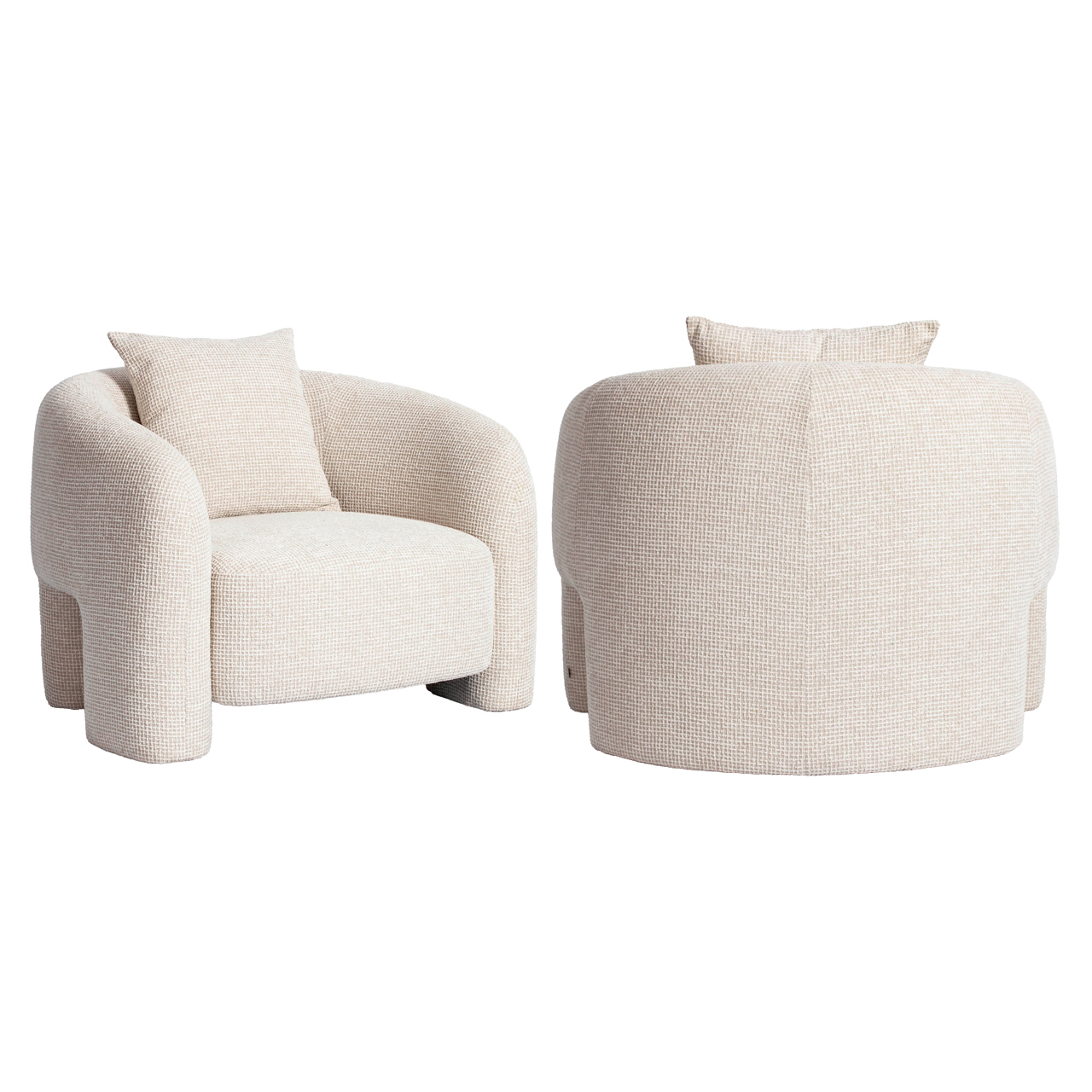 Lounge Stuhl Tuscany beige blockweave - Richmond Interiors