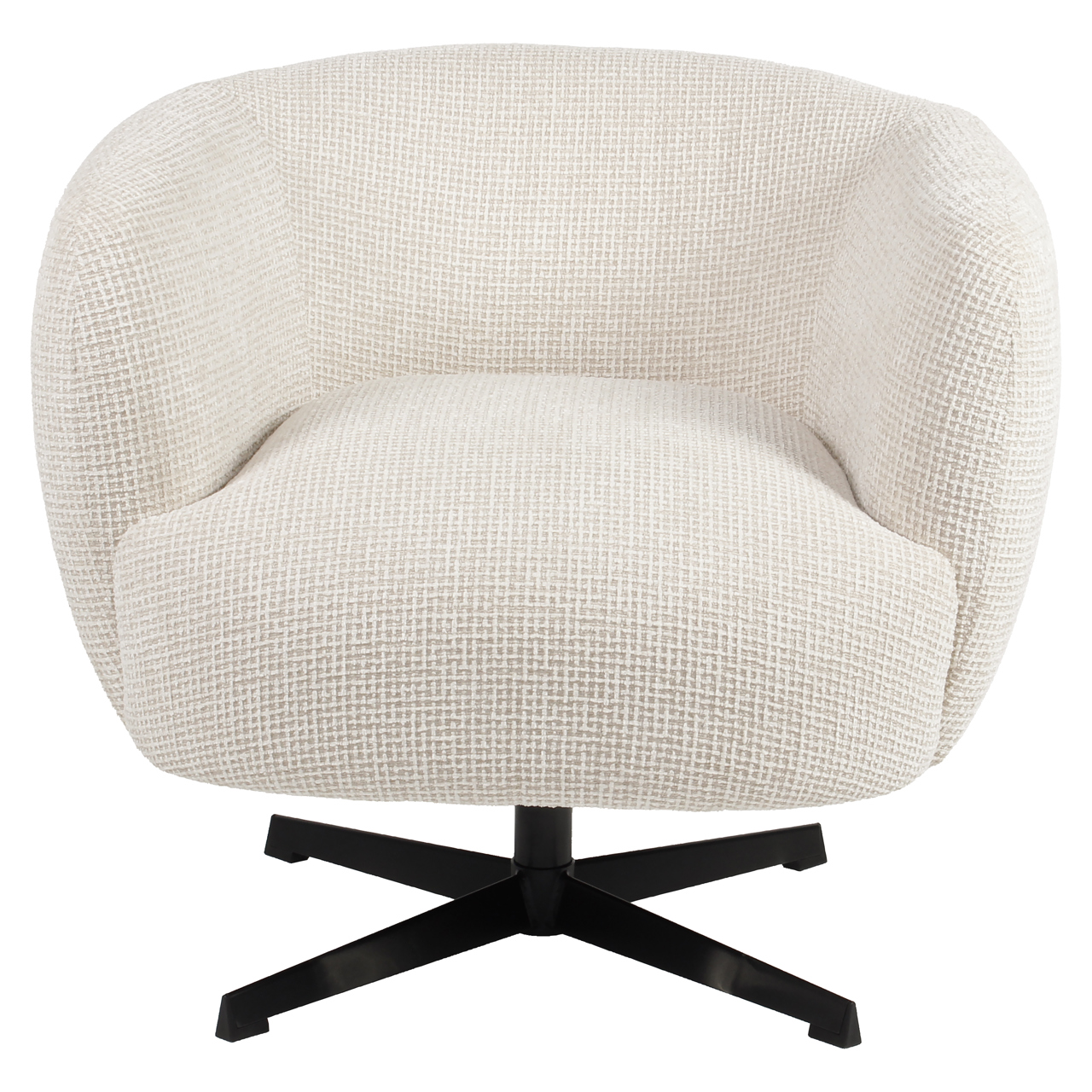 Lounge Stuhl Estelle beige blockweave drehbar - Richmond Interiors
