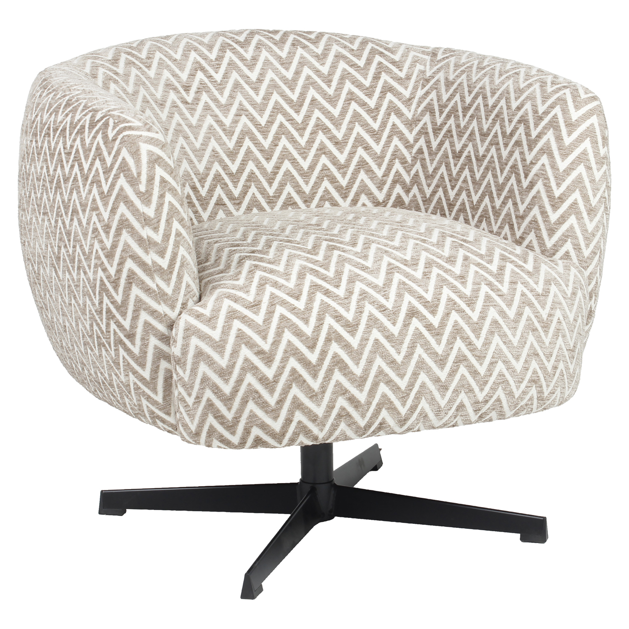 Lounge Stuhl Estelle sand chevron drehbar - Richmond Interiors