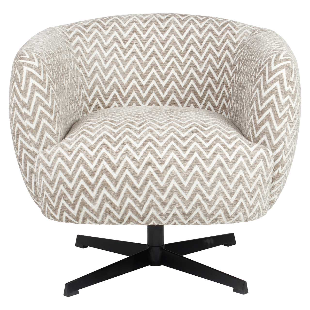 Lounge Stuhl Estelle sand chevron drehbar - Richmond Interiors