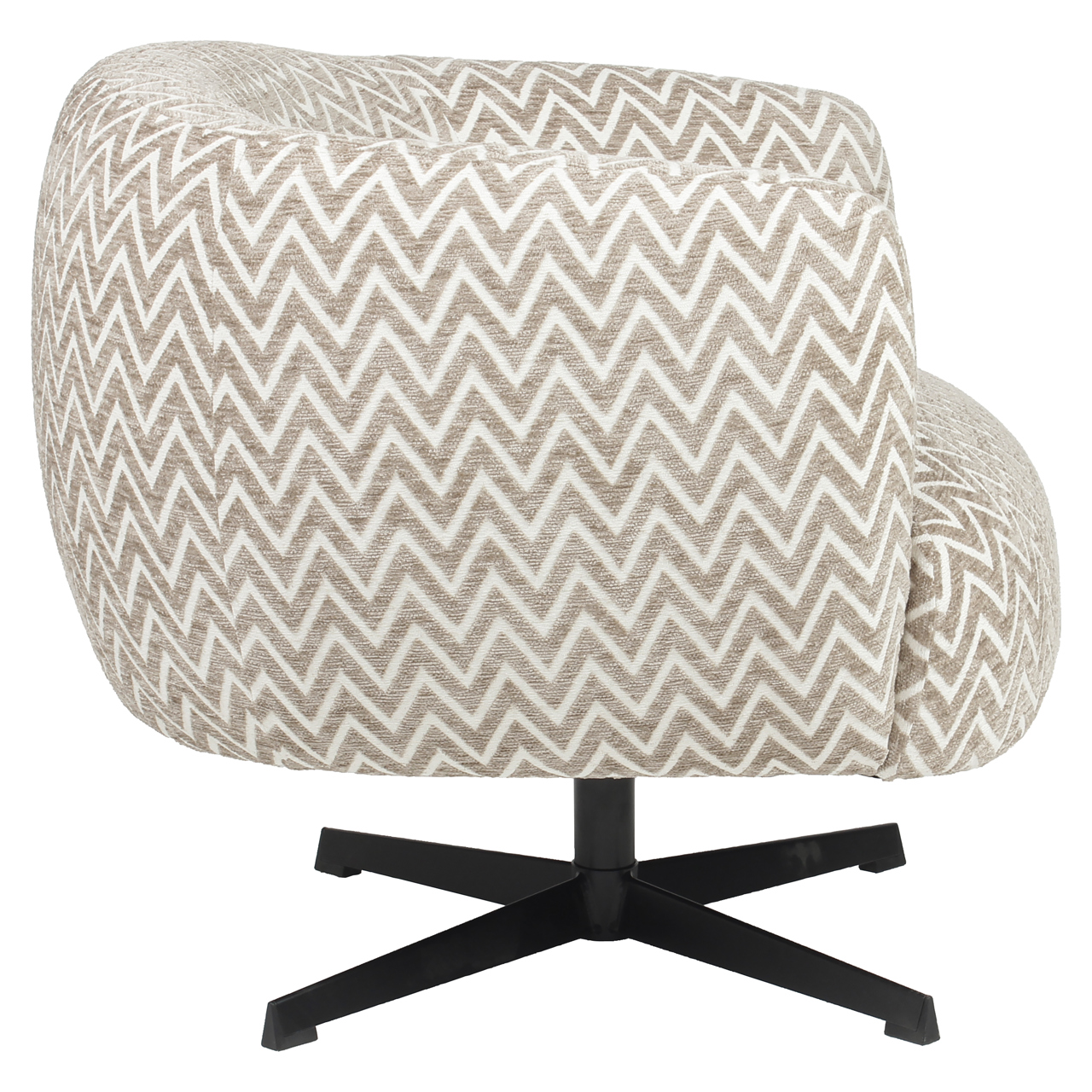 Lounge Stuhl Estelle sand chevron drehbar - Richmond Interiors
