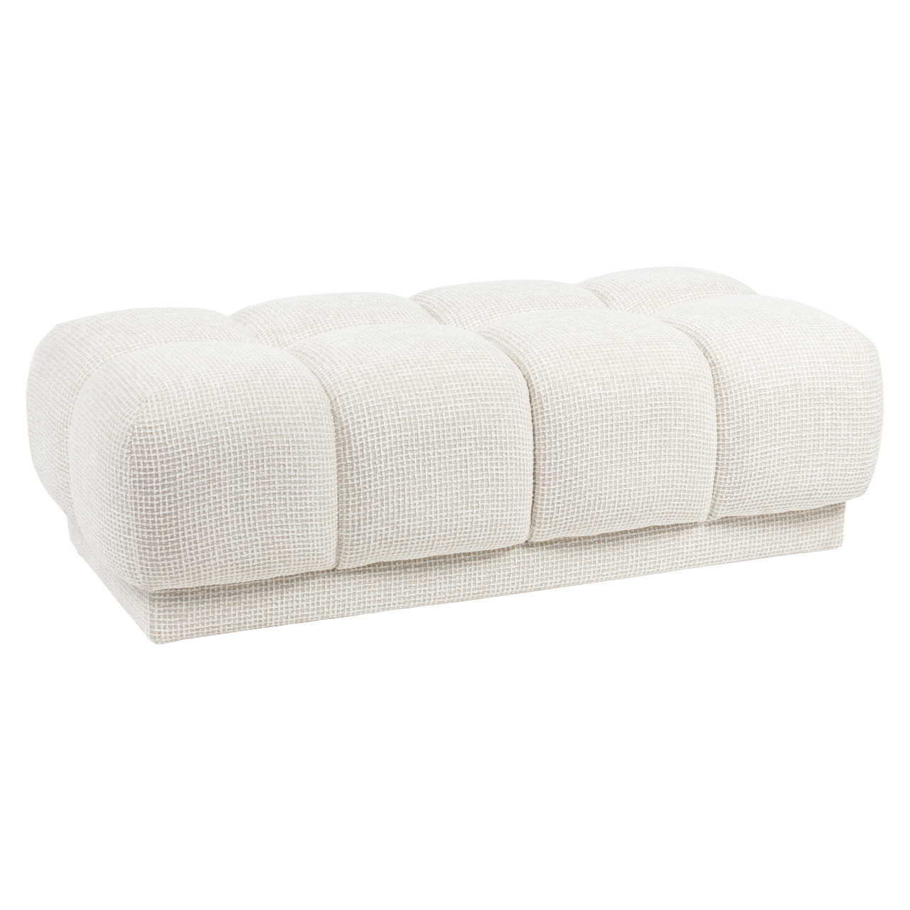 Poef & Voetenbank Noah beige blockweave - Richmond Interiors