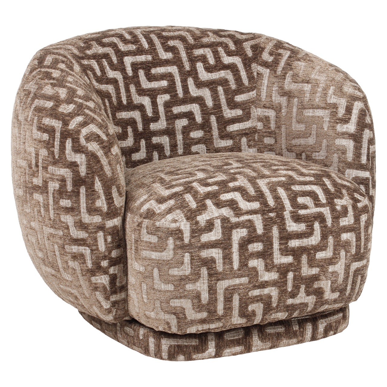 Sillón lounge Negreslo brown labyrinth giratorio - Richmond Interiors