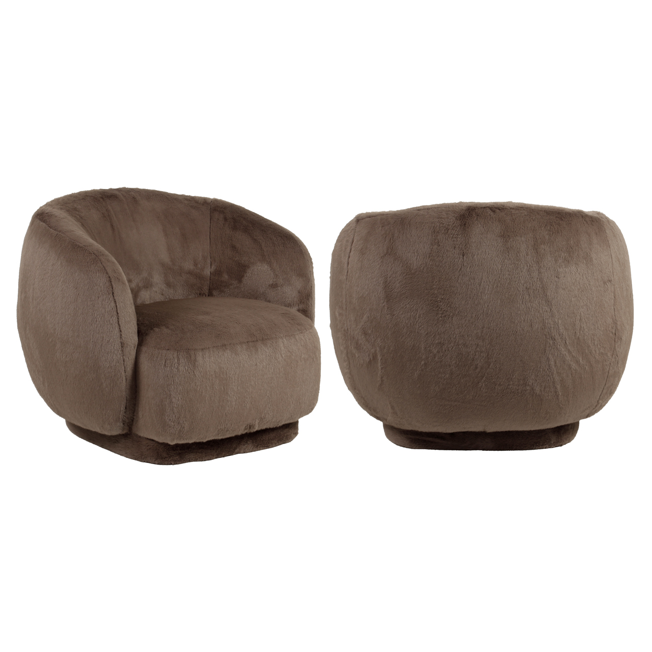 Lounge Stuhl Negreslo brown fluffy drehbar - Richmond Interiors