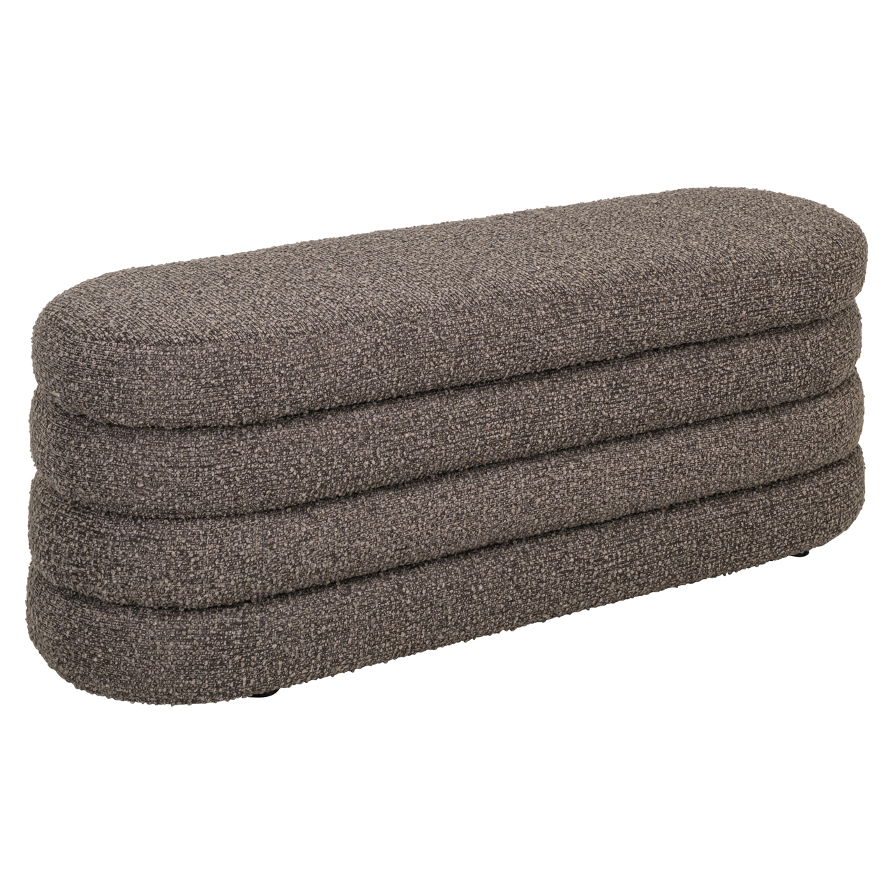 Poef & Voetenbank Camille brown chunky - Richmond Interiors