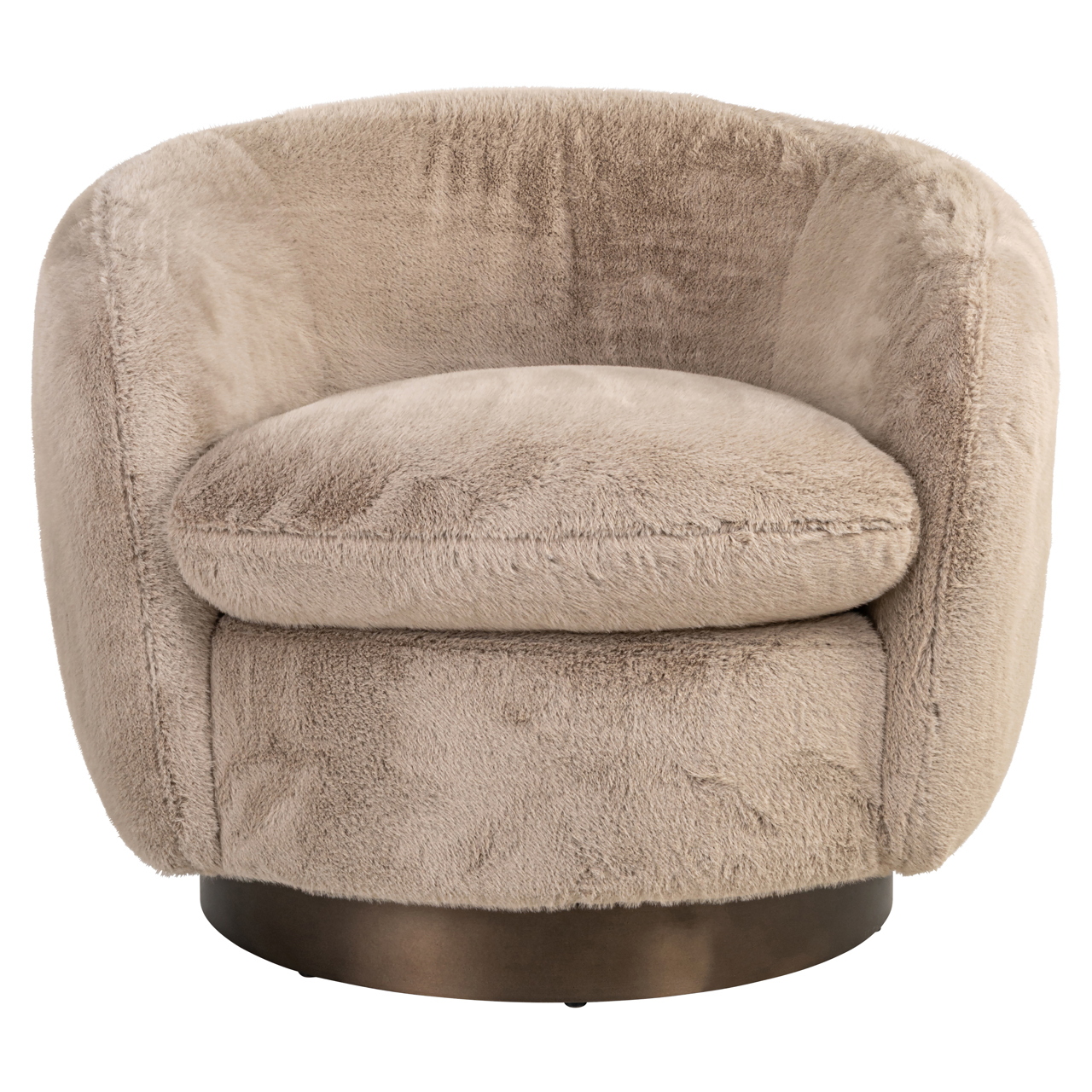 Lounge Stuhl Colmar khaki fluffy drehbar - Richmond Interiors