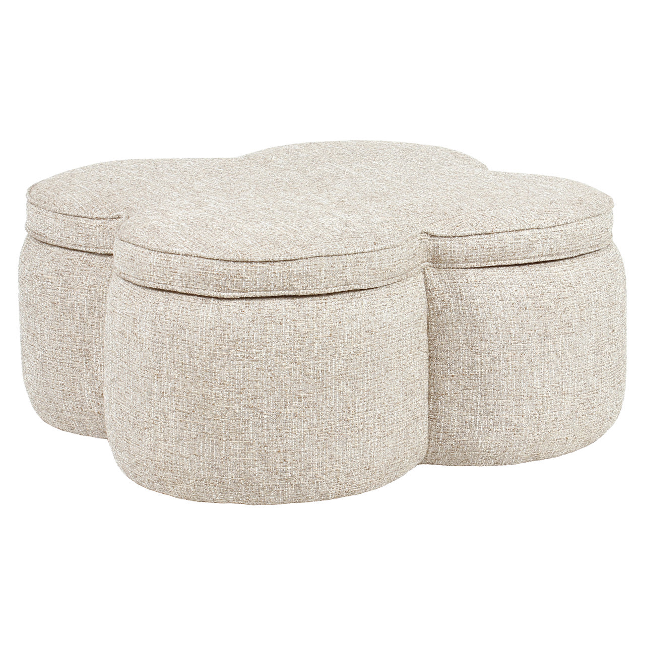 Poef & Voetenbank Corbeau sand tweed - Richmond Interiors