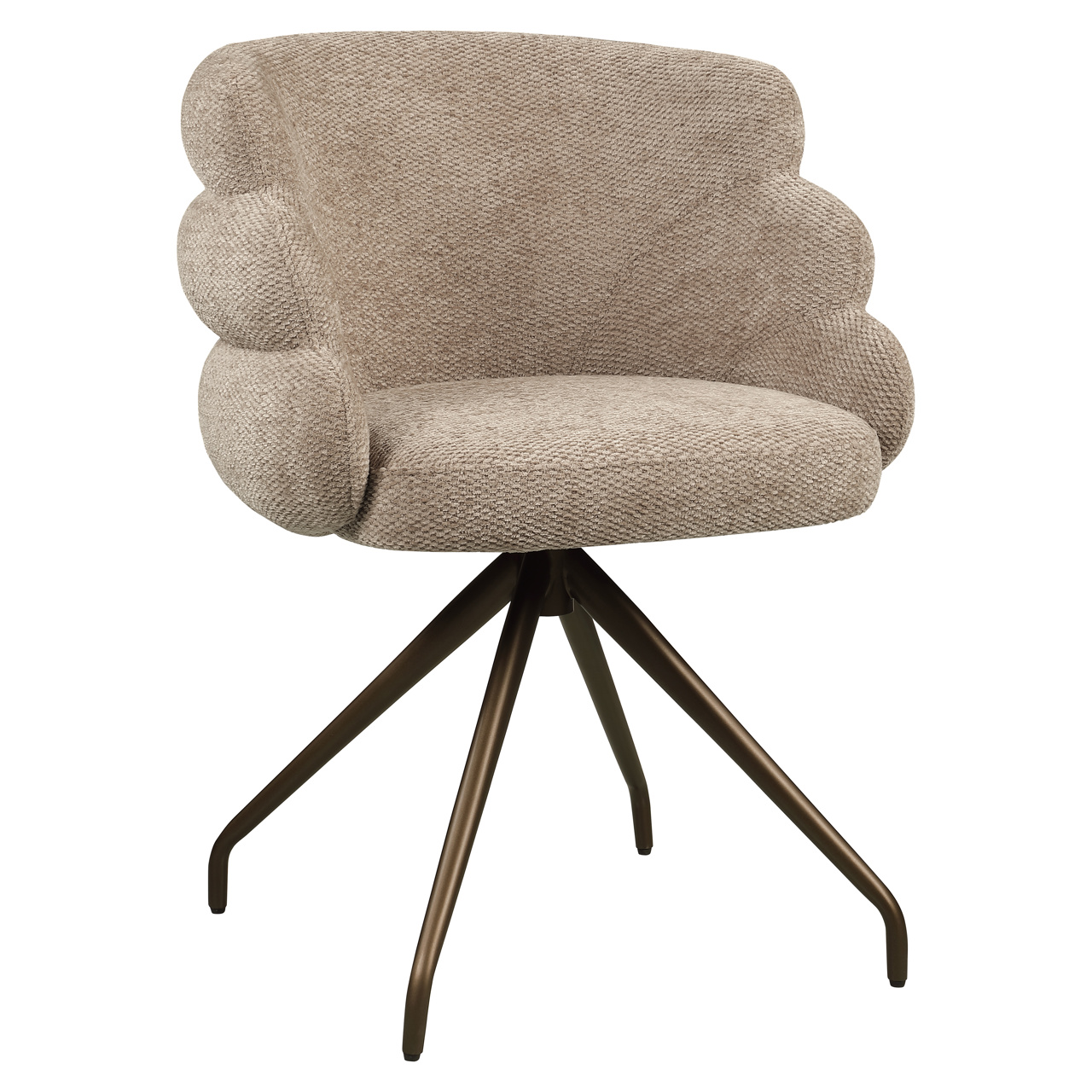 Esszimmerstuhl Kayla mocca boldweave drehbar - Richmond Interiors