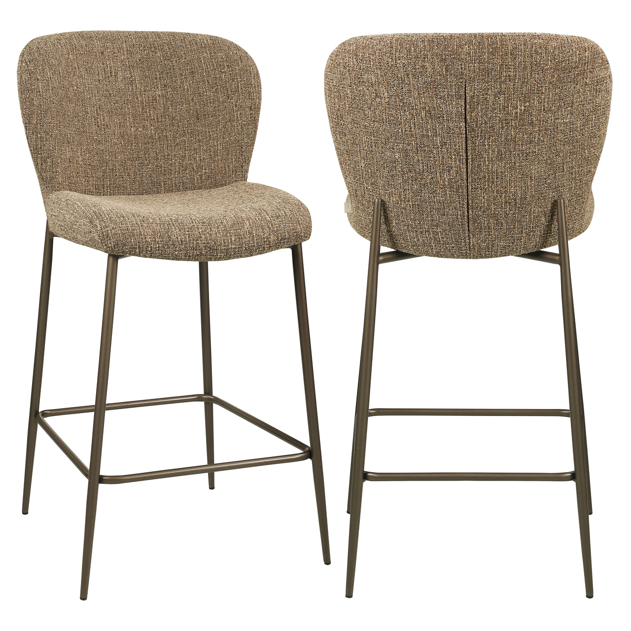 Taburete de cocina Odarby tweed marrón retardante de llama - Richmond Interiors