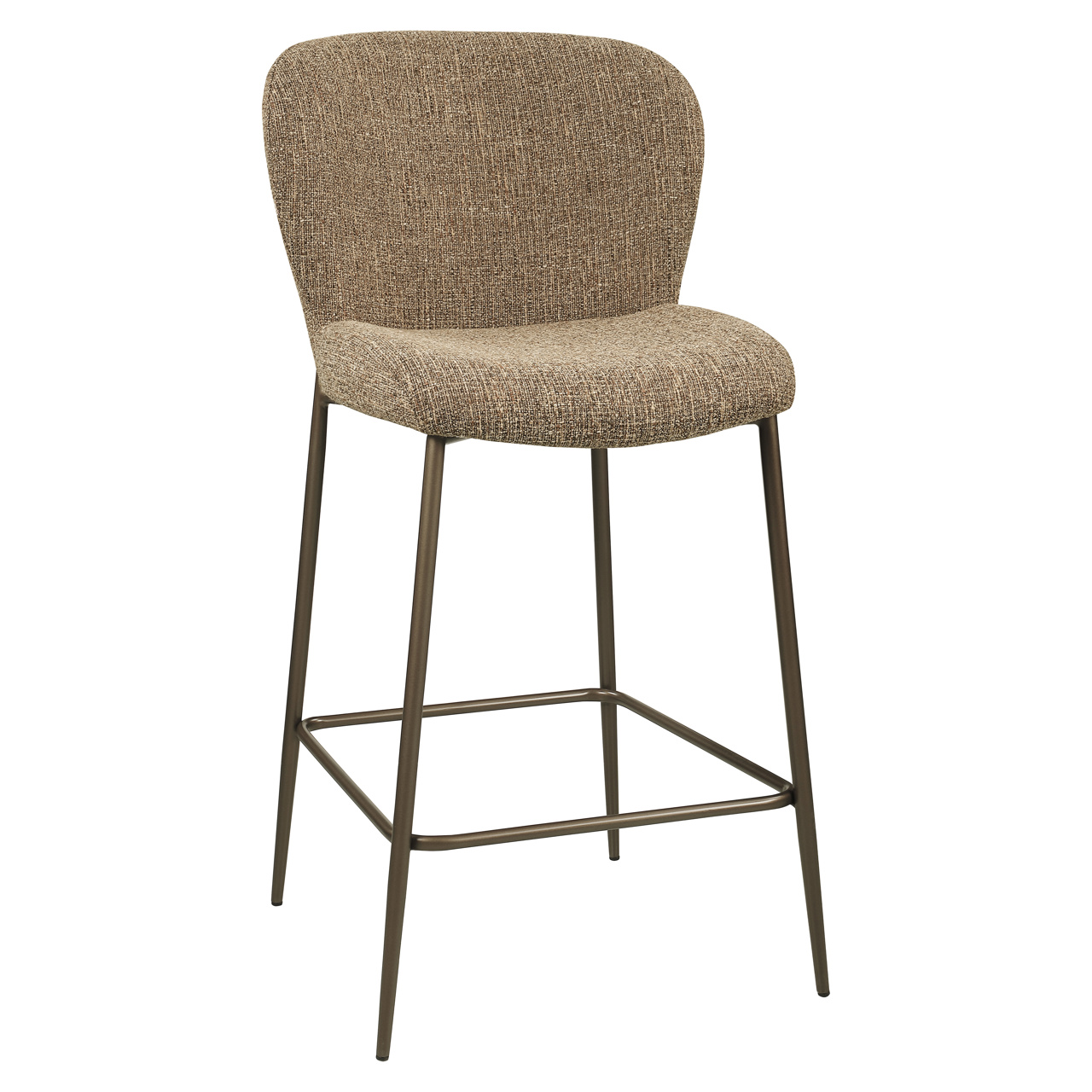 Taburete de cocina Odarby tweed marrón retardante de llama - Richmond Interiors
