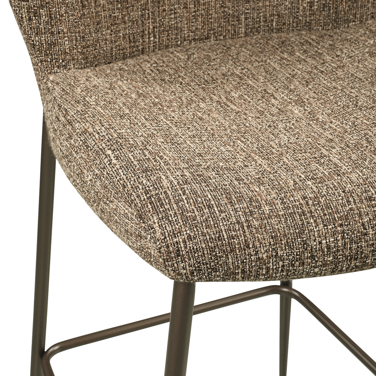 Taburete de cocina Odarby tweed marrón retardante de llama - Richmond Interiors