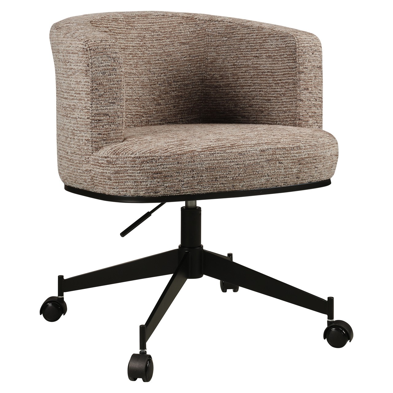 Esszimmerstuhl Rochenne mocca linear drehbar auf Rollen - Richmond Interiors