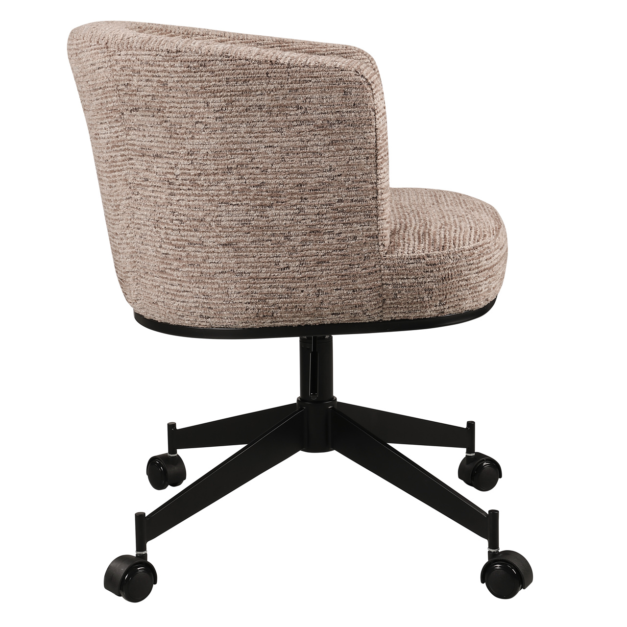 Esszimmerstuhl Rochenne mocca linear drehbar auf Rollen - Richmond Interiors