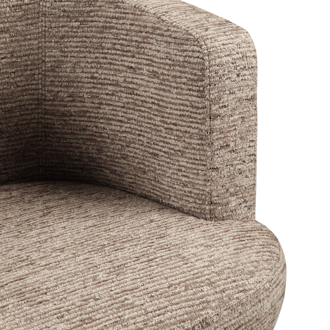 Esszimmerstuhl Rochenne mocca linear drehbar auf Rollen - Richmond Interiors