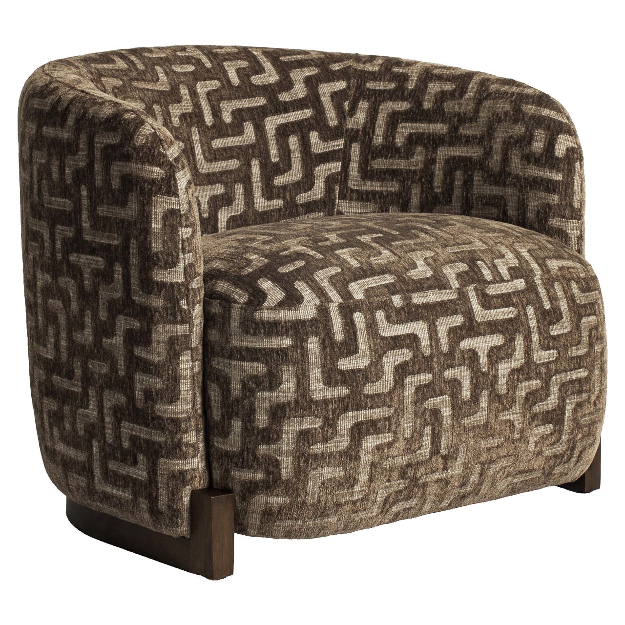 Lounge Stuhl Hannah brown labyrinth feuerhemmend - Richmond Interiors