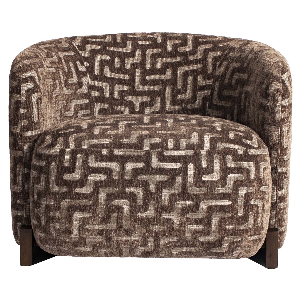 Lounge Stuhl Hannah brown labyrinth feuerhemmend - Richmond Interiors