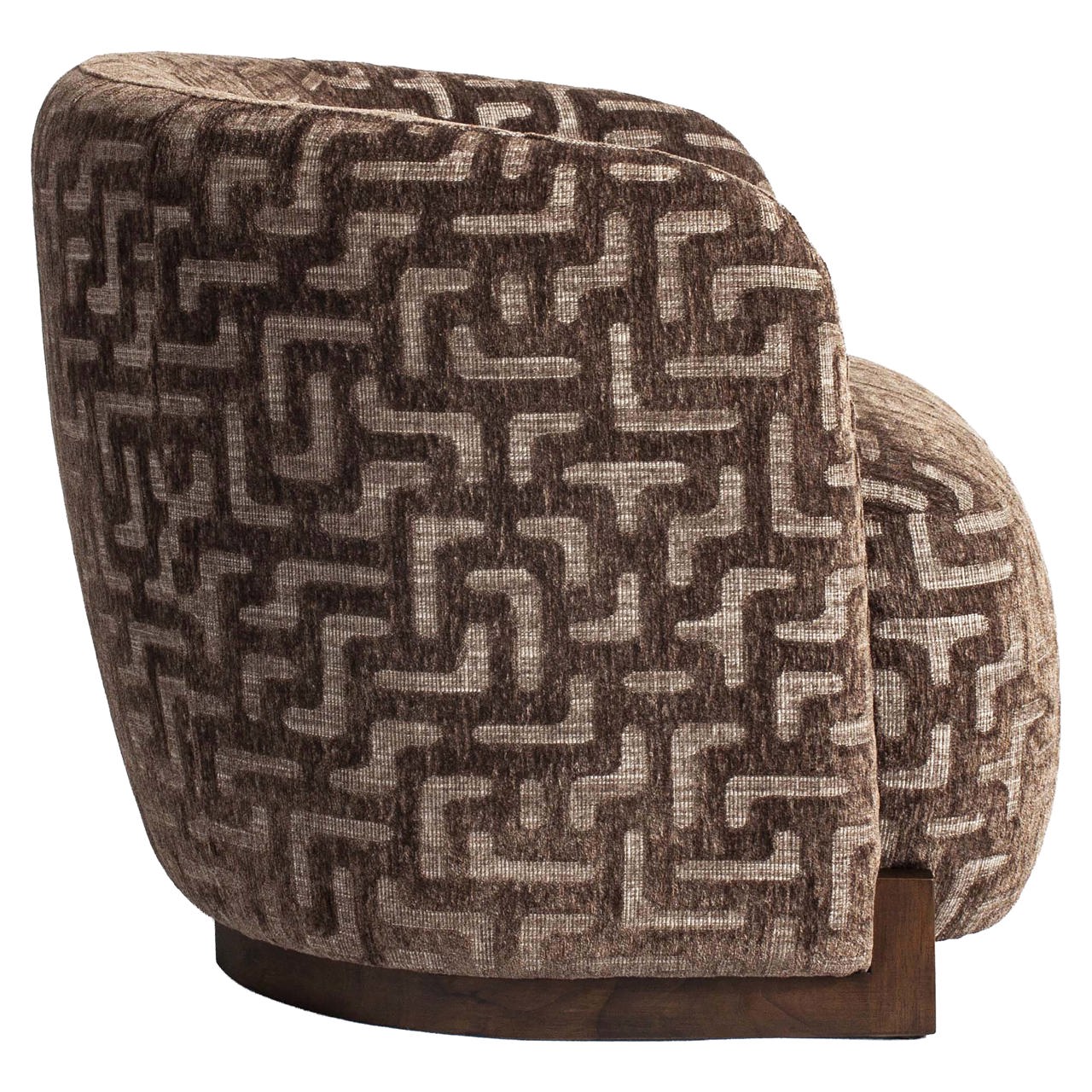 Sillón lounge Hannah marrón labyrinth retardante de llama - Richmond Interiors
