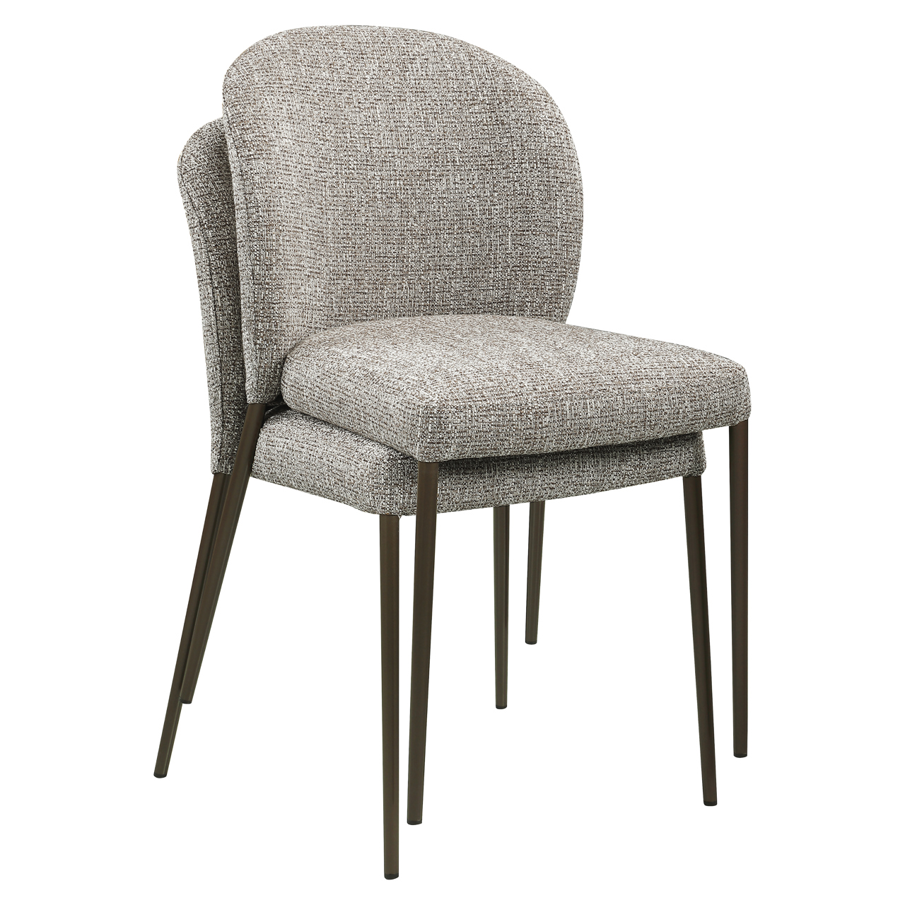 Esszimmerstuhl Stacker earth tweed feuerhemmend (Set aus 2) - Richmond Interiors