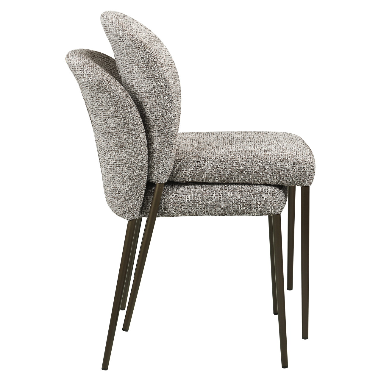 Esszimmerstuhl Stacker earth tweed feuerhemmend (Set aus 2) - Richmond Interiors