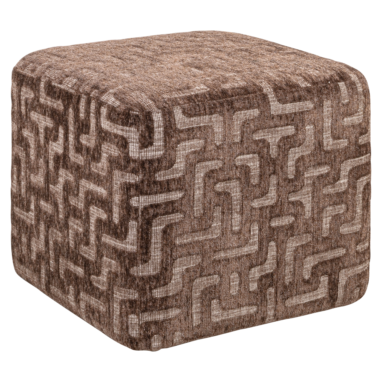 Poef & Voetenbank Ciela brown labyrinth - Richmond Interiors
