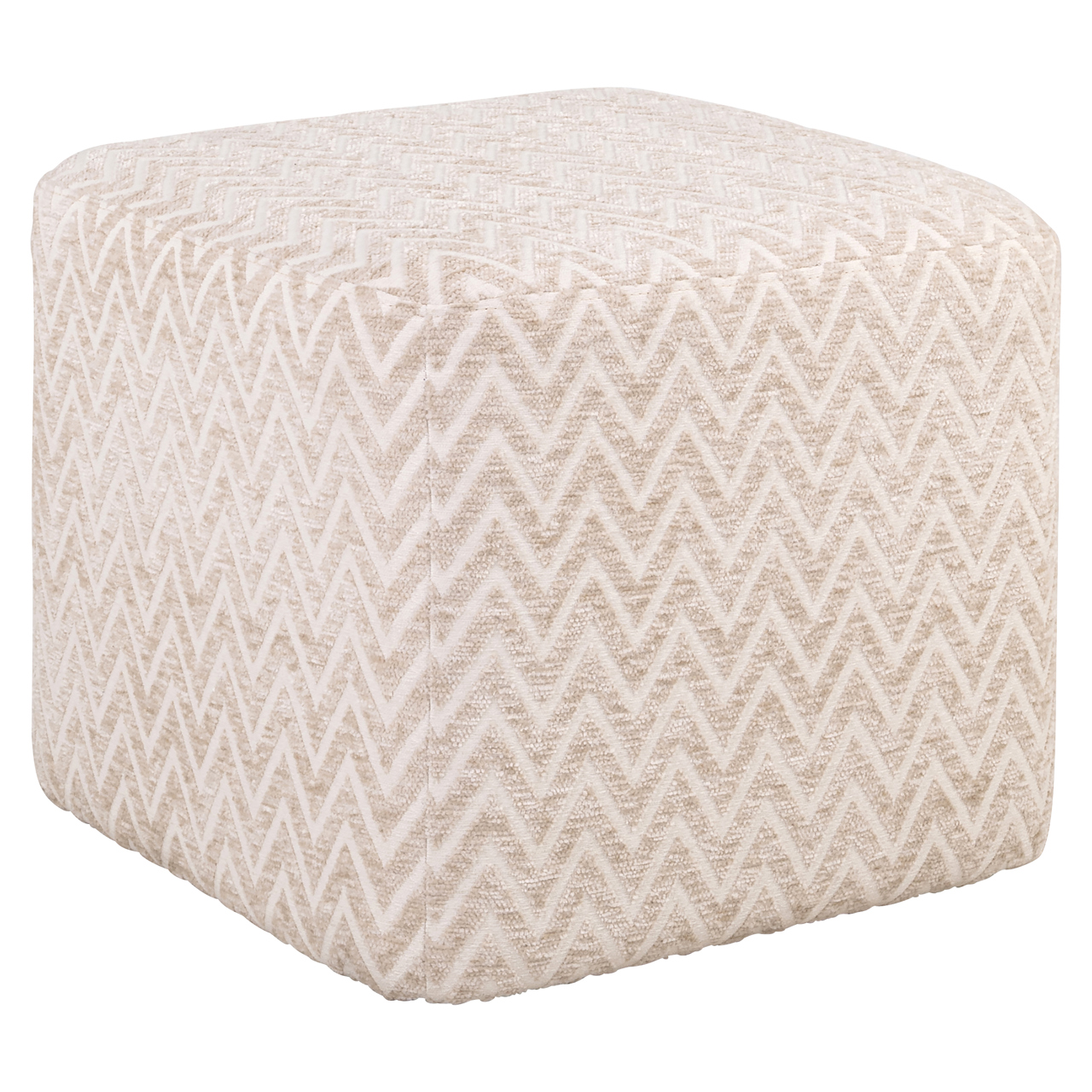 Poef & Voetenbank Ciela beige chevron - Richmond Interiors