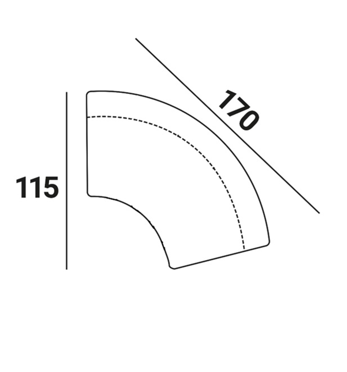 Sitzbank Sorrobon nach Maß round - fully upholstered - Richmond Interiors