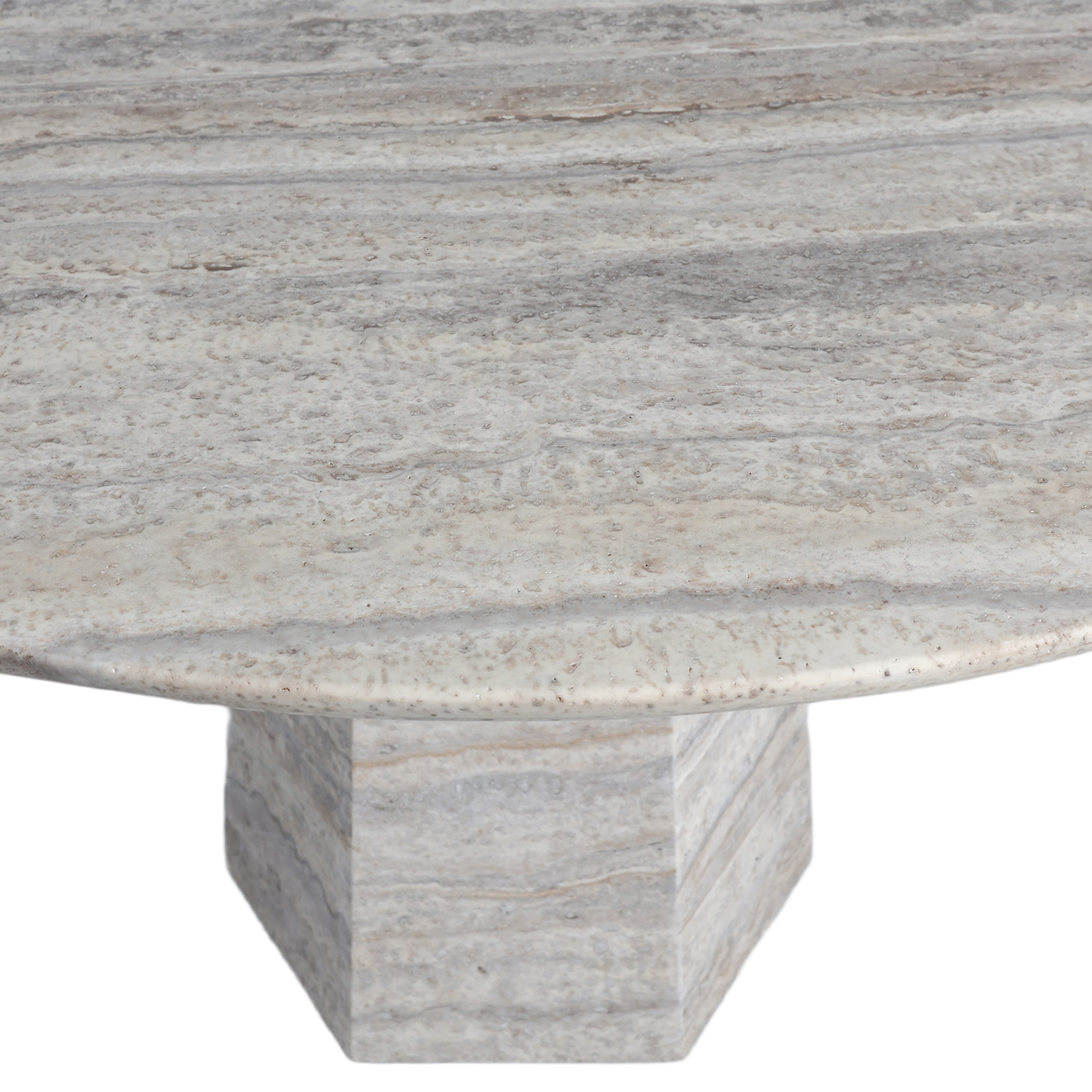 Esstisch Westin grey 135Ø (Travertine) - Richmond Interiors
