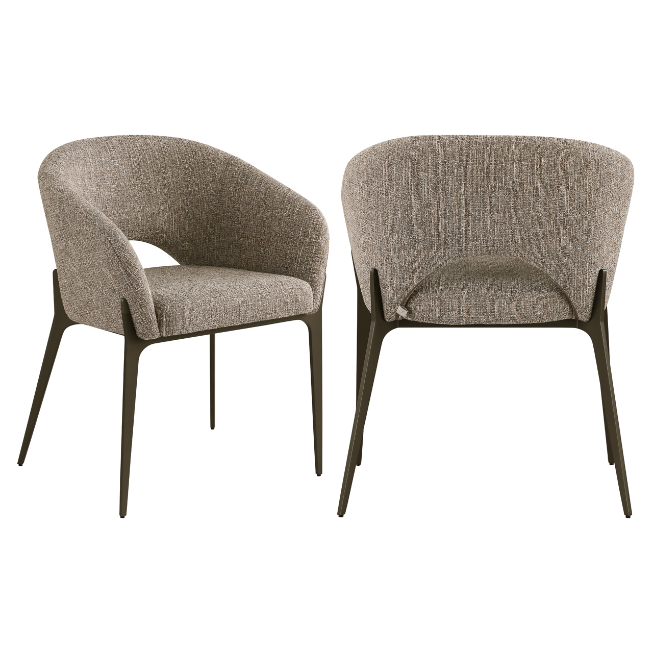 Esszimmerstuhl Kenzi brown tweed - Richmond Interiors
