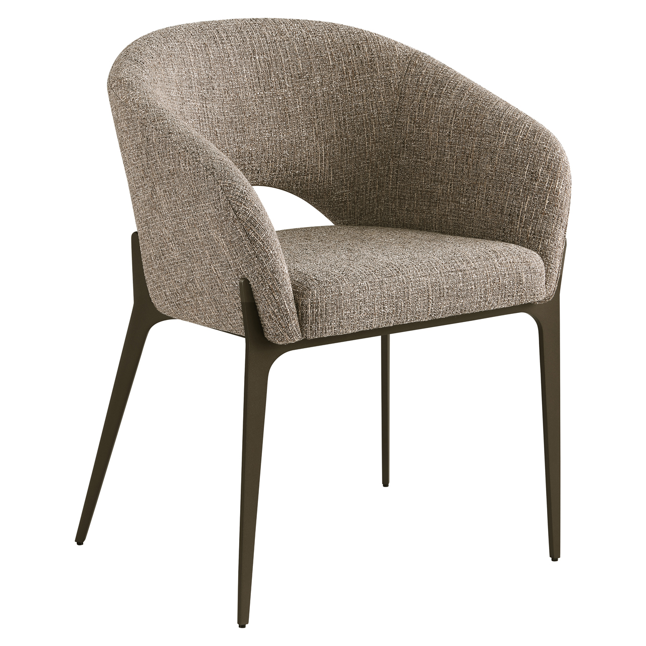 Silla de comedor Kenzi brown tweed - Richmond Interiors