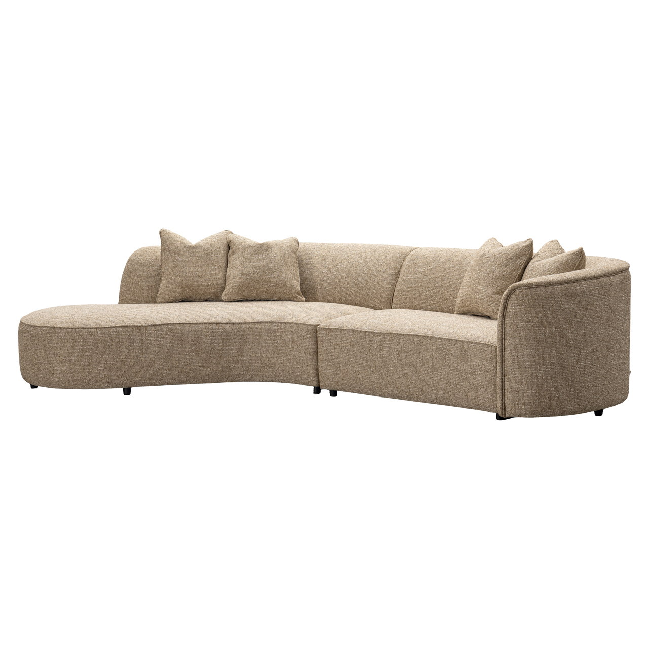 Sofa Romero sand tweed ottoman links feuerhemmend - Richmond Interiors