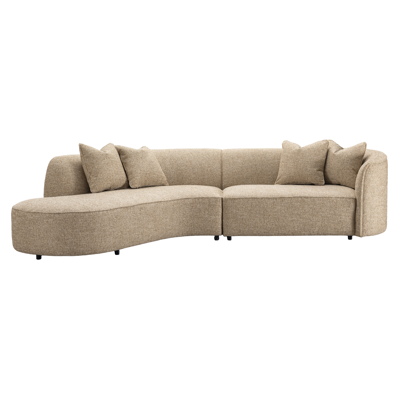 Sofa Romero sand tweed ottoman links feuerhemmend - Richmond Interiors