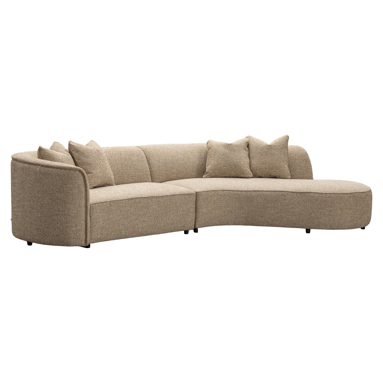 Sofa Romero sand tweed ottoman rechts feuerhemmend - Richmond Interiors