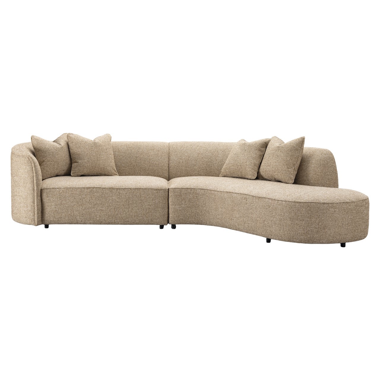 Sofa Romero sand tweed ottoman rechts feuerhemmend - Richmond Interiors