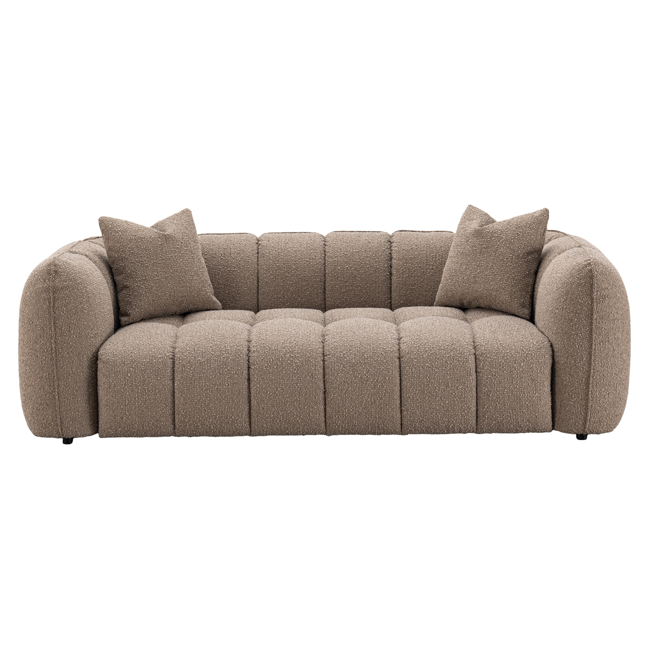 Sofa Hogan mocca chunky 3-seater feuerhemmend - Richmond Interiors