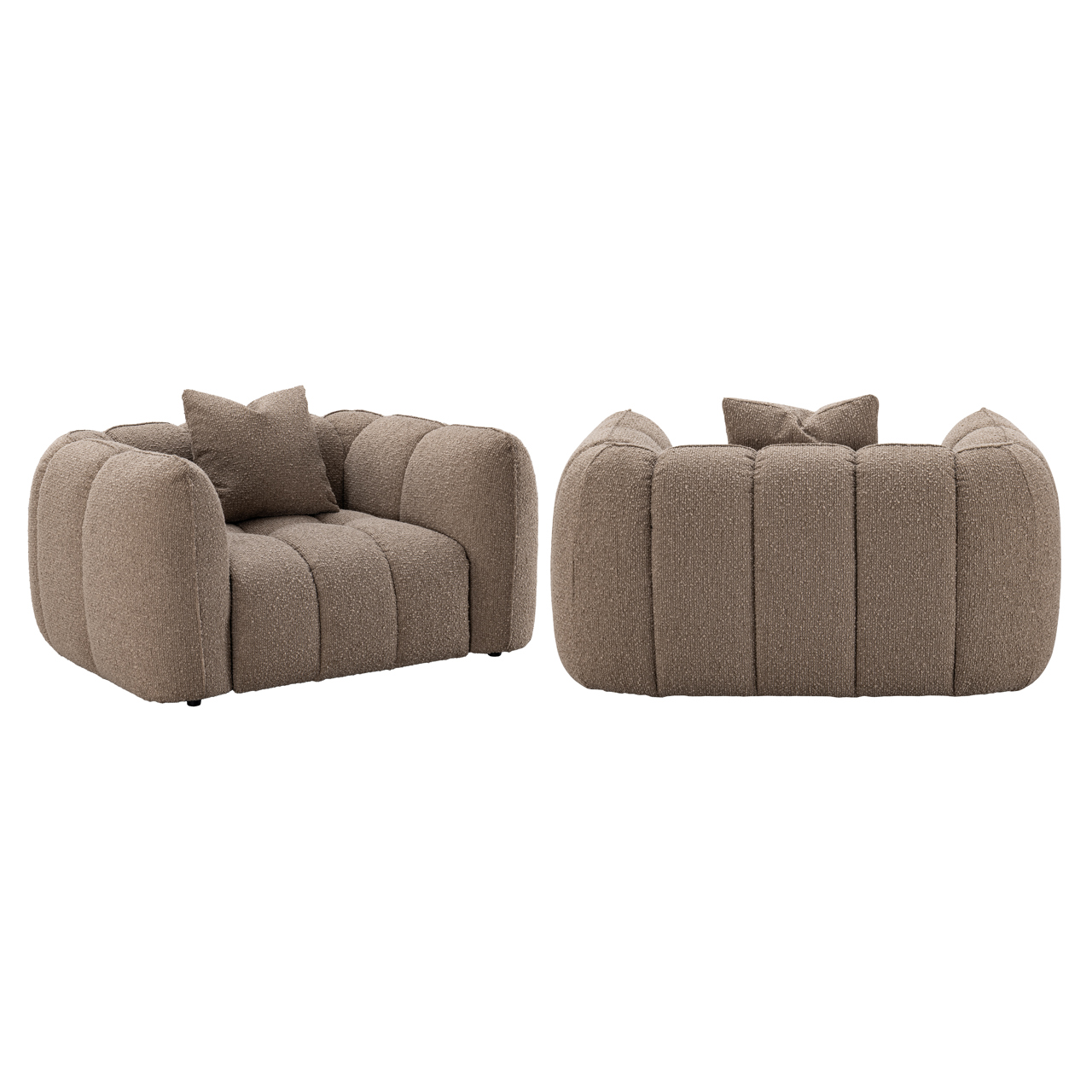 Lounge Stuhl Hogan mocca chunky feuerhemmend - Richmond Interiors