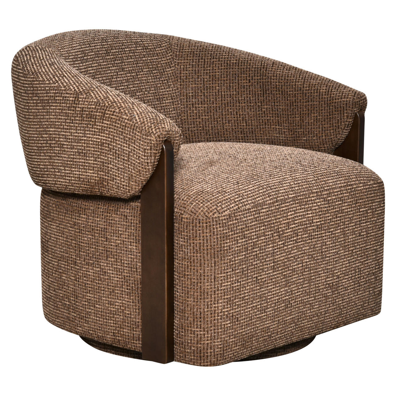 Lounge Stuhl Marina brown blockweave drehbar feuerhemmend - Richmond Interiors