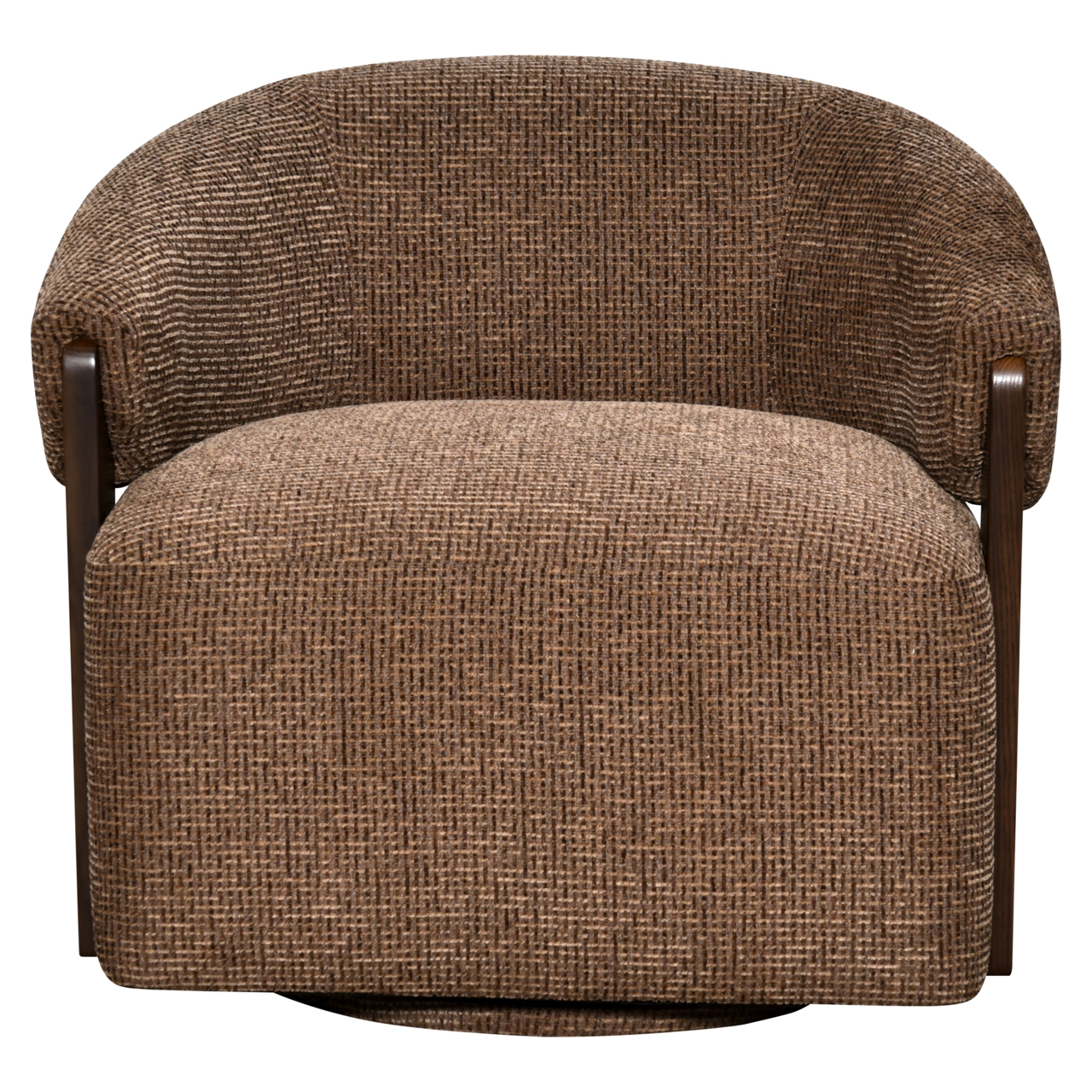 Lounge Stuhl Marina brown blockweave drehbar feuerhemmend - Richmond Interiors