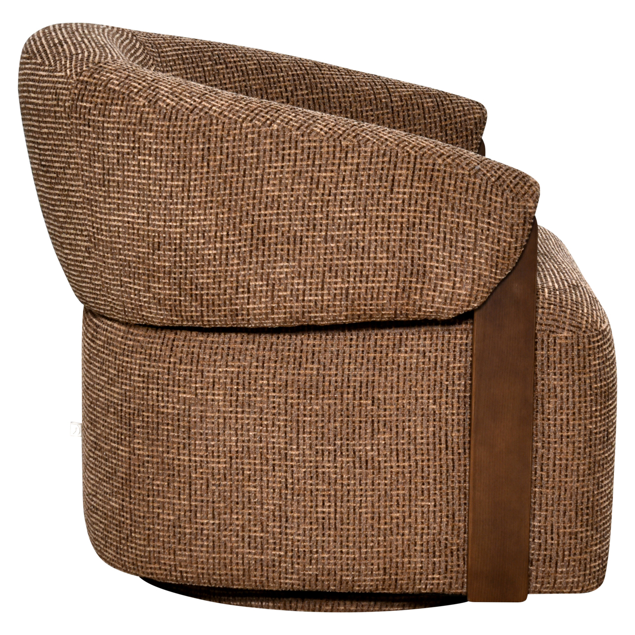 Lounge Stuhl Marina brown blockweave drehbar feuerhemmend - Richmond Interiors