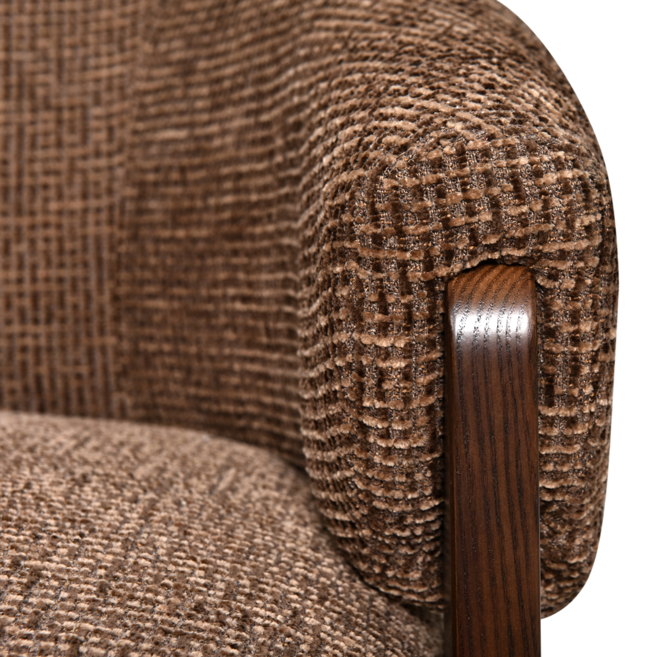 Lounge Stuhl Marina brown blockweave drehbar feuerhemmend - Richmond Interiors