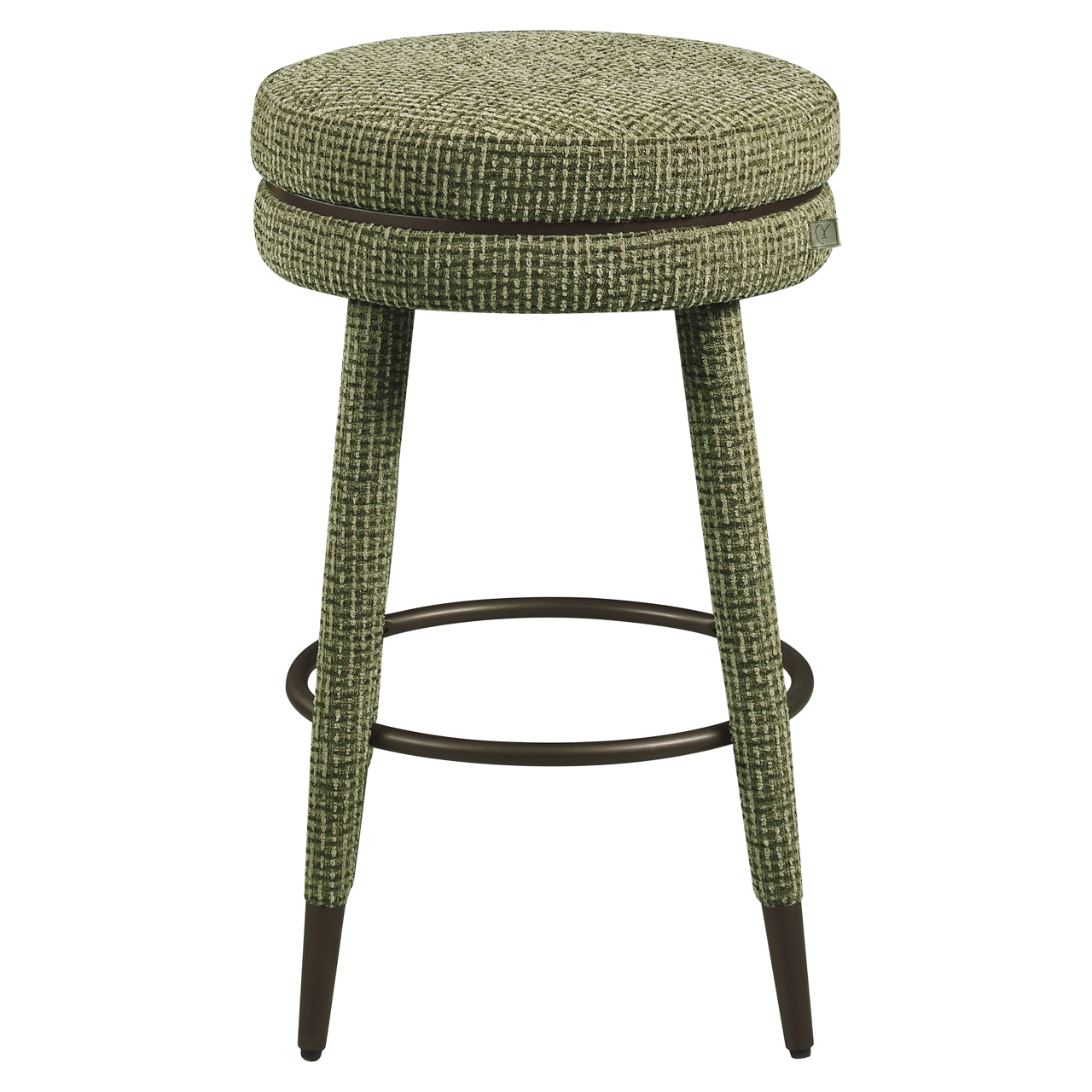 Thekenstuhl Tenashar green blockweave drehbar - Richmond Interiors