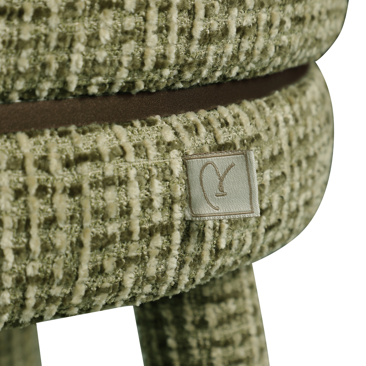 Thekenstuhl Tenashar green blockweave drehbar - Richmond Interiors