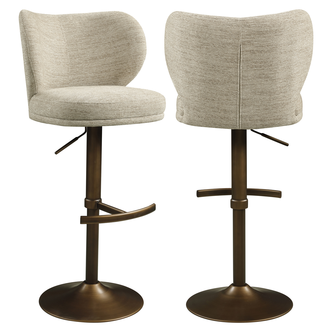 Barhocker Amely natural softweave drehbar - Richmond Interiors