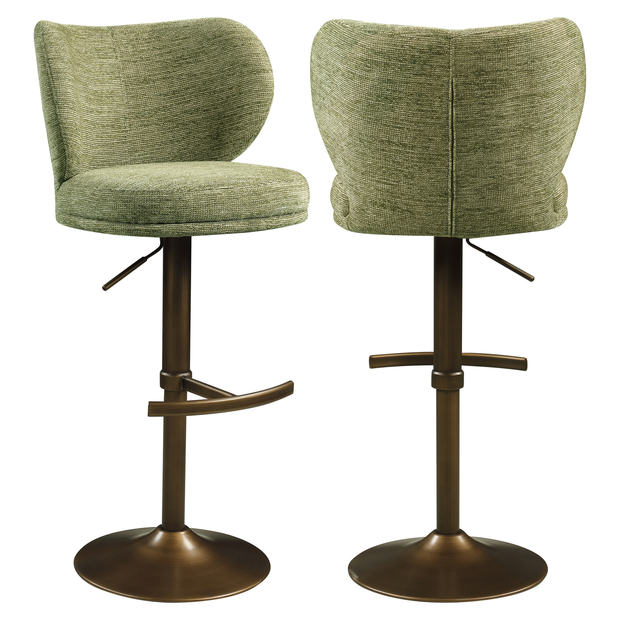 Barhocker Amely pistache softweave drehbar - Richmond Interiors