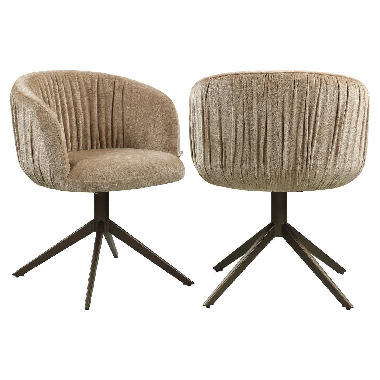 Silla de comedor Cassi sand soft giratoria - Richmond Interiors