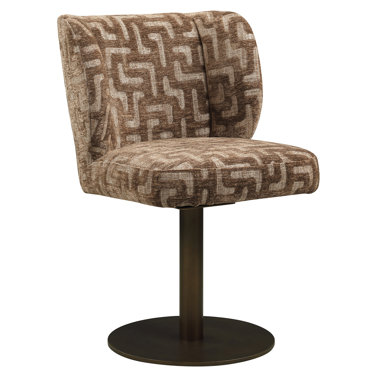 Silla de comedor Fiona brown labyrinth giratoria - Richmond Interiors